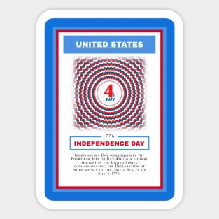 Independence Day - United States - For 4th of july - Print Design Poster - 1706207 Sticker